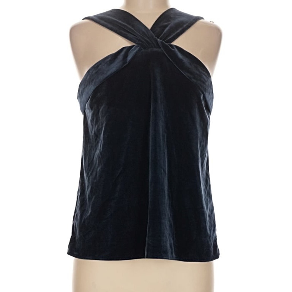 Adelyn Rae Navy Velvet Cross-Front Camisole